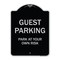Signmission Designer Series Guest Parking, Black & Silver Heavy-Gauge Aluminum Sign, 24" x 18", BS-1824-23925 A-DES-BS-1824-23925 - alternate 1